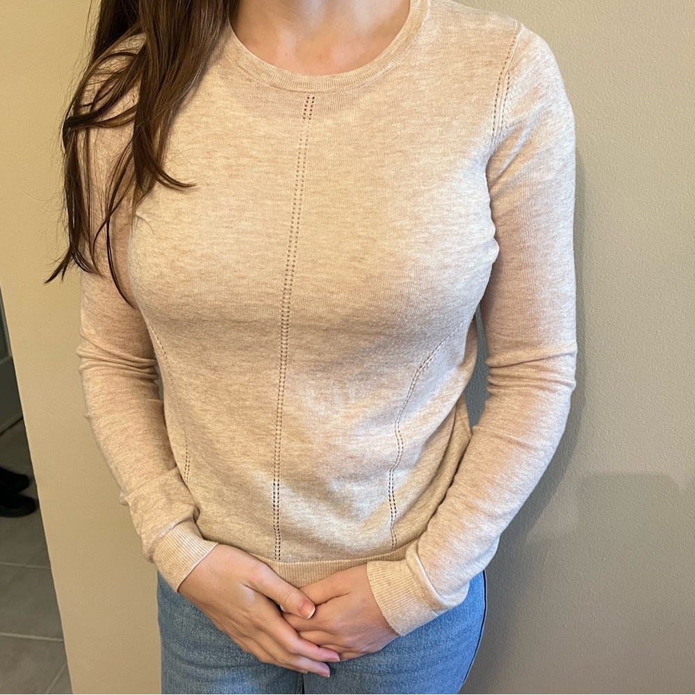 Topshop Cream and Yellow Knit Sweater